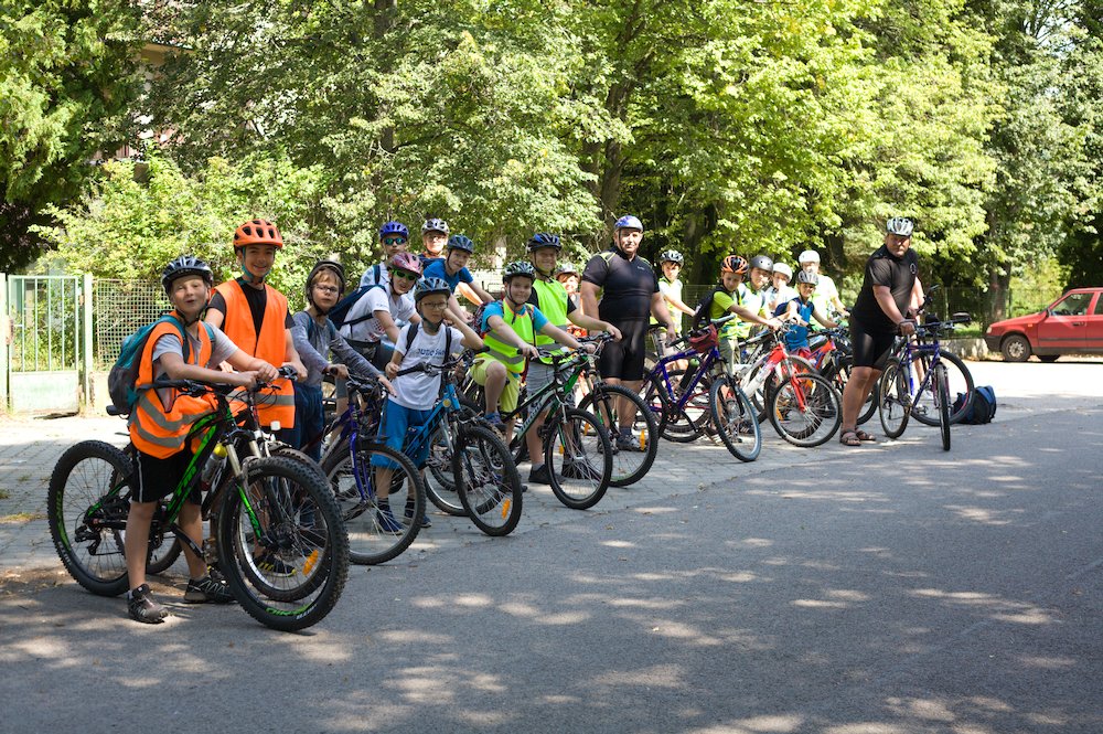 Nástup pred výletom na bicykli