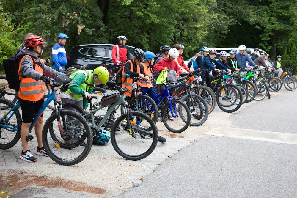 Nástup pred bicyklovým výletom
