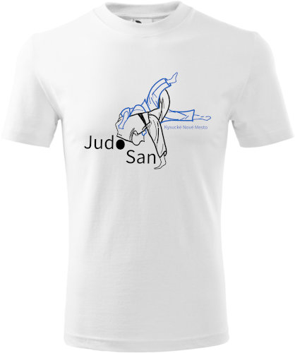 Biele tričko s krátkym rukávom Judo San KNM